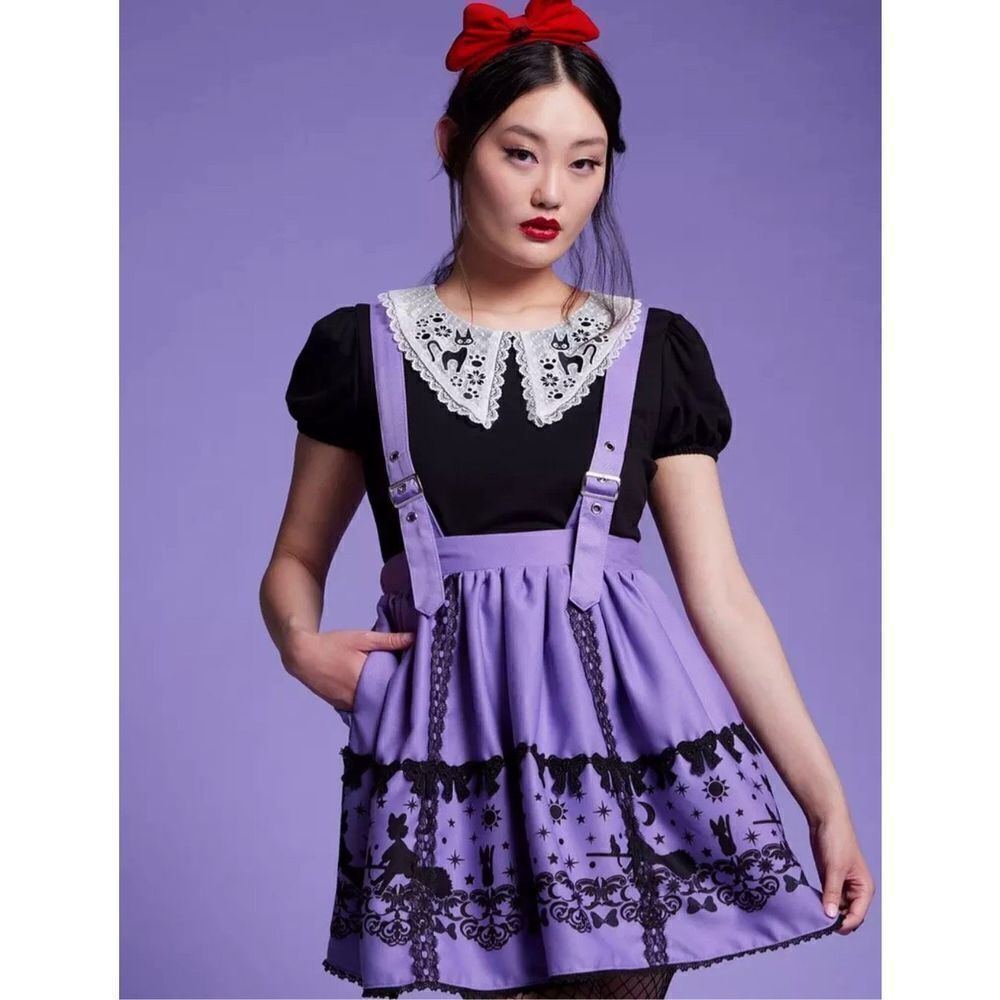 Her Universe Studio Ghibli Kiki's Delivery Service Purple Suspender Skirt Size S